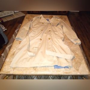 Vintage Women's Gap Khaki Belted Trench Coat Size XL